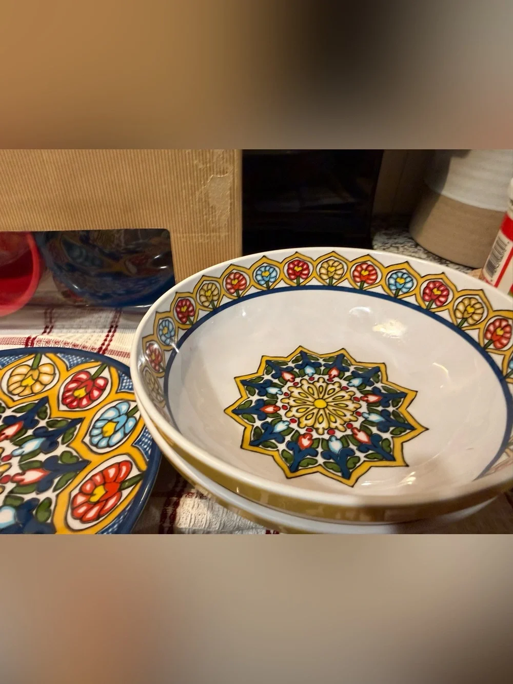 New Rare Pottery Barn Talavera Melamine Dining/Serving Set